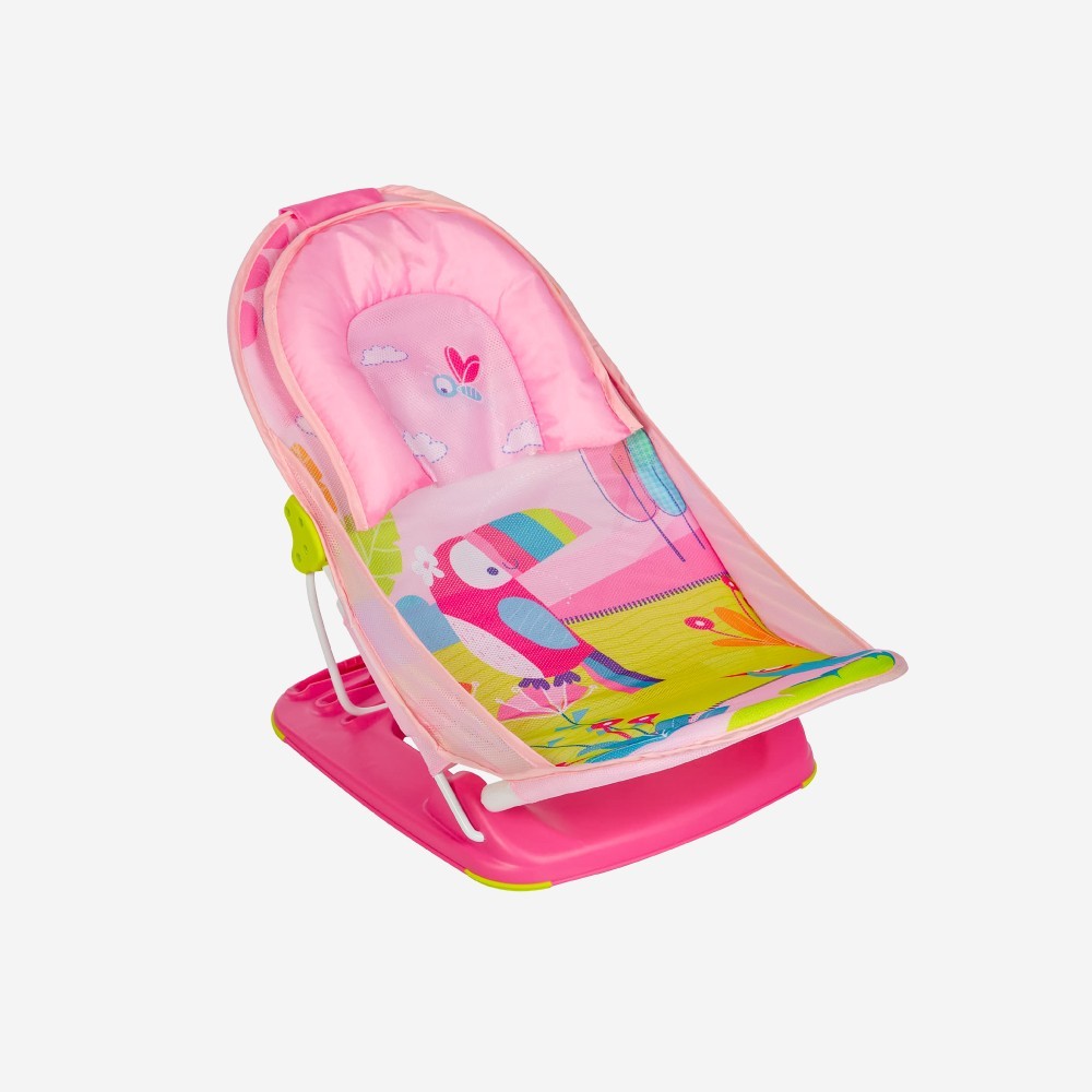 Silla de Baño para Bebé Kidstar Reclinable Rosada | Plegable y Segura