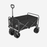 Carrito Plegable De Carga Multiusos Negro 99x51x55 cm.