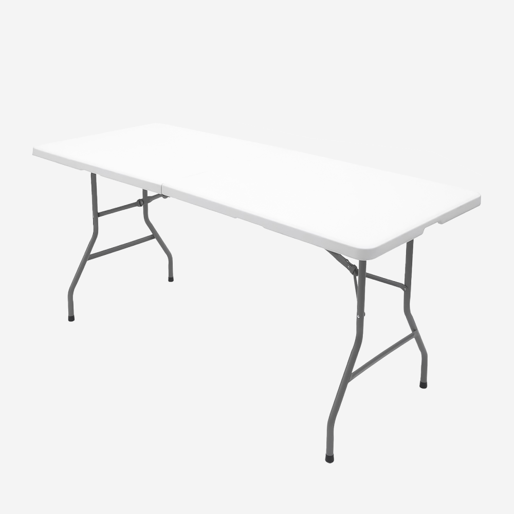 Mesa Plegable Blanca 180 cm | Resistente y Portátil