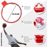 Aro Básquetbol Metálico 45cm con Red Tricolor | PWR Fitness