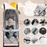 Coche de Paseo Plegable Kidstar | Ligero, Reclinable y Compacto