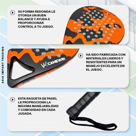 Pala de Padel Naranjo con Negro Modelo 4003