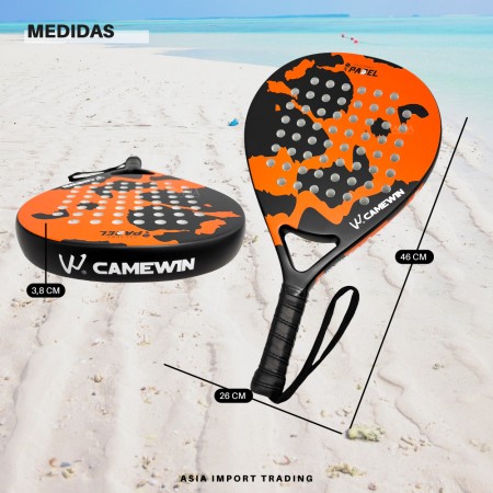 Pala de Padel Naranjo con Negro Modelo 4003