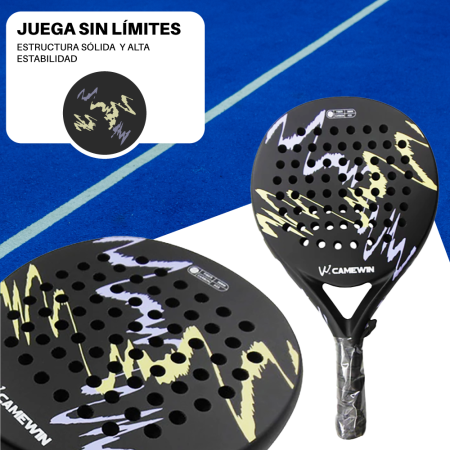 Pala de Padel 4018 Negra con Lila