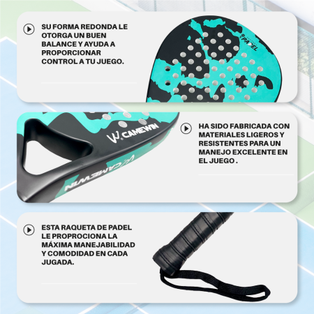 Pala de Padel Verde con Negro