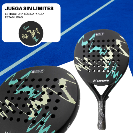 Pala de Padel Negra con Verde modelo 4018