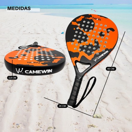 Pala de Padel Naranjo con Negro Modelo 4003