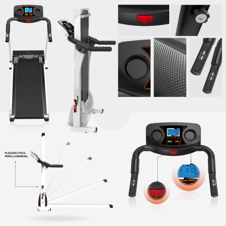 Trotadora Plegable con Sensor Cardíaco y Pantalla LCD | LowPrice