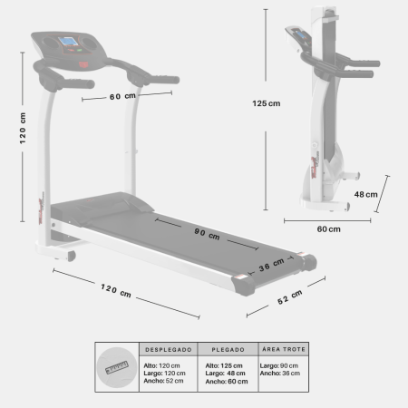 Trotadora Plegable con Sensor Cardíaco y Pantalla LCD | LowPrice