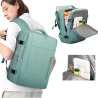 Mochila de Viaje Expandible con Compartimento para Zapatos Verde