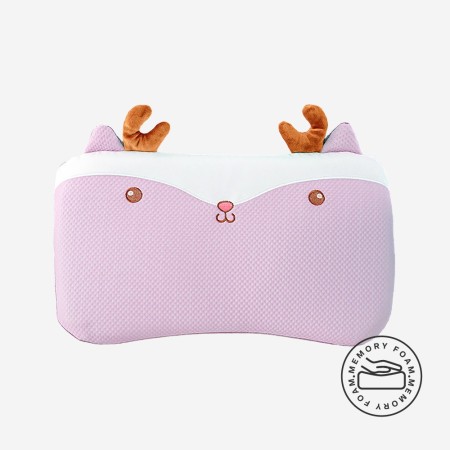 Almohada infantil suave y confortable- diseño animalitos rosado